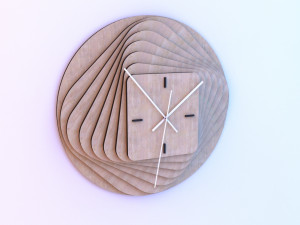 parametric wood clock 3D-Modell