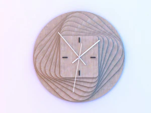 parametric wood clock 3D Model