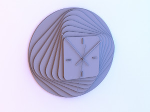 parametric wood clock 3Dモデル