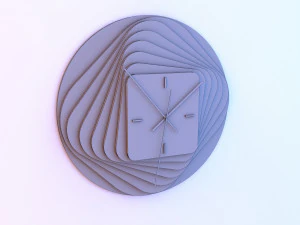 parametric wood clock 3D Model