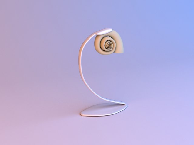 seashell unique lamp 3D मॉडल .c4d .max .obj .3ds .fbx .stl .blend 