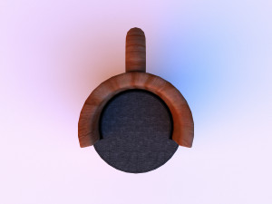 wood coffee cup chair Model 3D