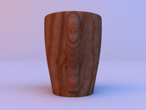 wood coffee cup chair Model 3D