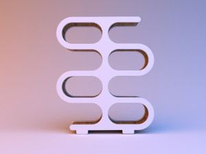 wood library cupboard Modelo 3D