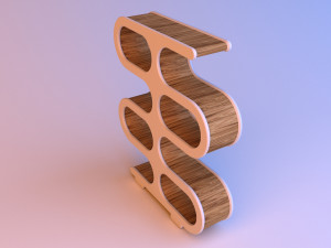 wood library cupboard Modelo 3D