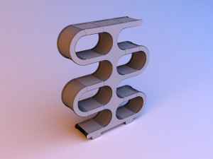wood library cupboard Modelo 3D