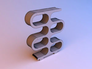 wood library cupboard 3D Model