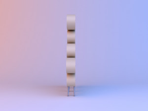 wavy shelves cupboard 3D 모델