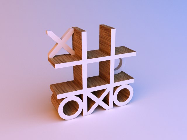 tic tac toe cupboard shelves 3D Модель .c4d .max .obj .3ds .fbx .stl .blend 