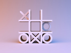 tic tac toe cupboard shelves 3D Модель