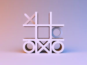 tic tac toe cupboard shelves 3D Model