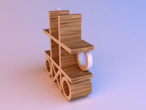 tic tac toe cupboard shelves 3D Model