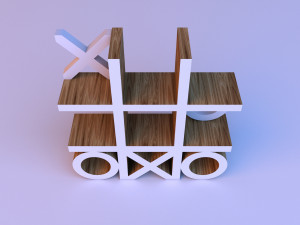 tic tac toe cupboard shelves 3D Модель
