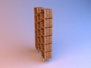 cupboard with cells and shelves 3D Model