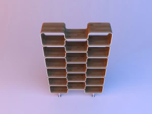 cupboard with cells and shelves 3D Model