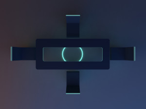 scifi futuristic office furniture Modèle 3D
