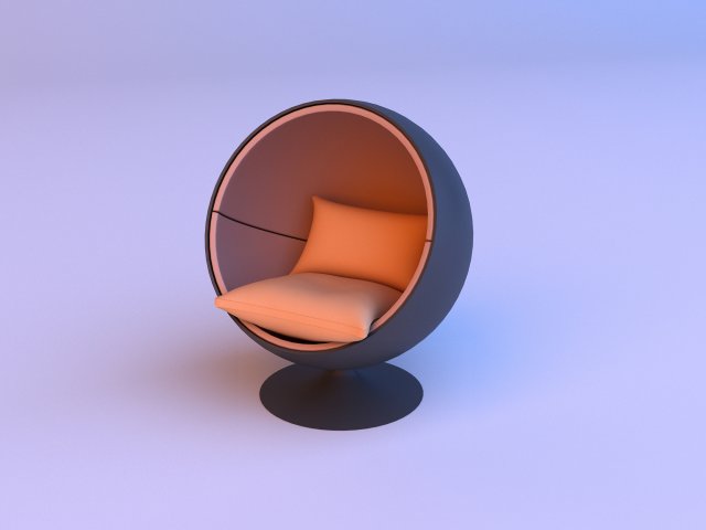 awesome sphere chair 3D-Modell .c4d .max .obj .3ds .fbx .stl .blend 