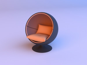 awesome sphere chair Modelo 3D