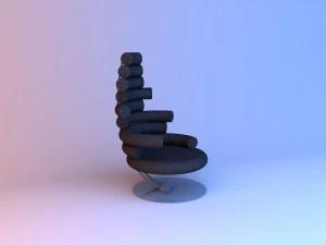 3xr chair adjustable rotatable lounge 3D Model