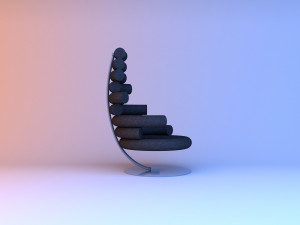 3xr chair adjustable rotatable lounge 3D Model