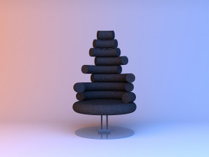 3xr chair adjustable rotatable lounge 3D Model