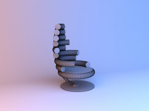 3xr chair adjustable rotatable lounge 3D Model