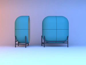 capsule office furniture 3D Model