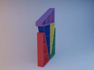 cupboard triangle library kids 3Dモデル