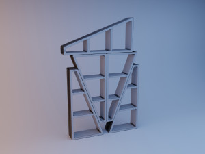 cupboard triangle library kids 3Dモデル