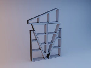cupboard triangle library kids 3D Model