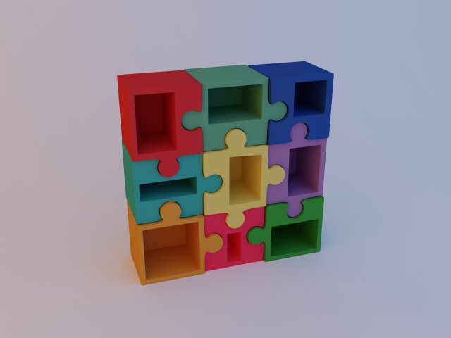 cupboard puzzle kids 3D Model .c4d .max .obj .3ds .fbx .stl .blend 