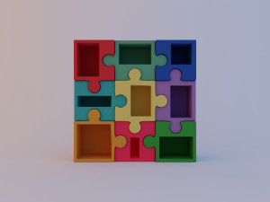 cupboard puzzle kids 3D Model