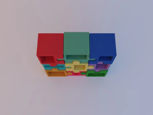 cupboard puzzle kids 3D Model