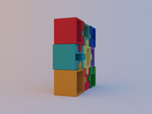 cupboard puzzle kids 3D Model