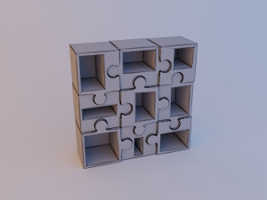 cupboard puzzle kids 3D Model