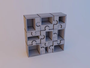 cupboard puzzle kids 3D Model