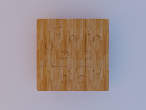 wood puzzle table kids Modelo 3D