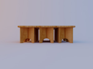 wood puzzle table kids Modelo 3D