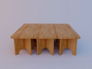 wood puzzle table kids Modelo 3D