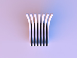 black-white plastic parametric chair 3Dモデル