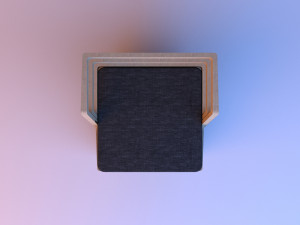 laconic armchair wood-cloth 3D Model