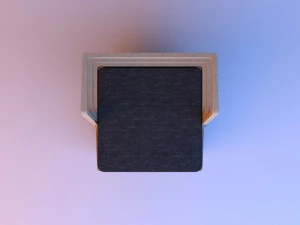 laconic armchair wood-cloth 3D Model
