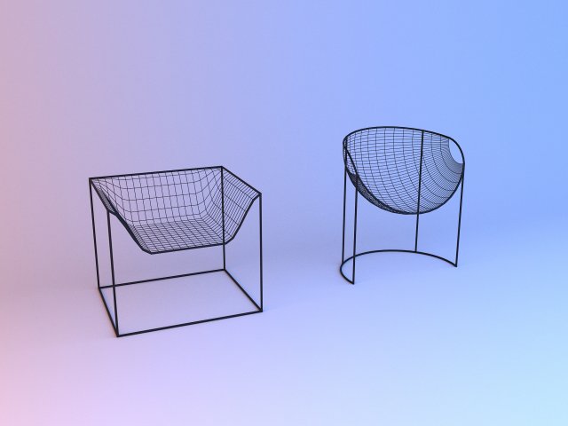 Metal grid chair outlet