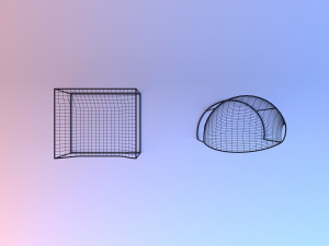 grid metal chair Model 3D