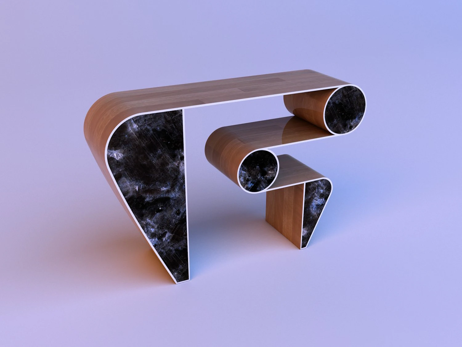 kandinsky console wood 3D Model .c4d .max .obj .3ds .fbx .stl .blend 