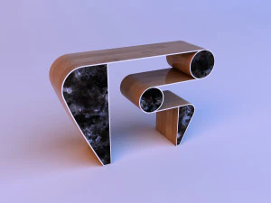 consola kandinsky madera Modelo 3D