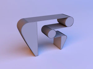 kandinsky console wood 3D Model