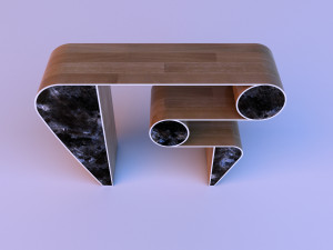 kandinsky console wood Modelo 3D