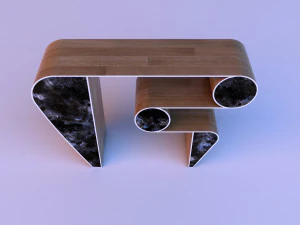 kandinsky console wood 3D Model