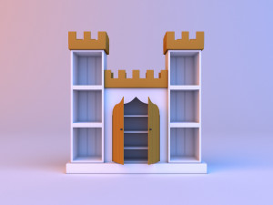 childrens bookshelf 3D Model